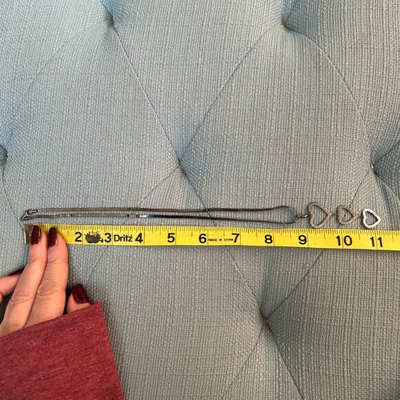 14k Black Gold Triple Heart Necklace - Picture 6 of 12